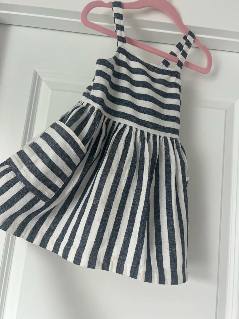 Carters Toddler Girl Striped Strap Dress With Pockets Size 24m